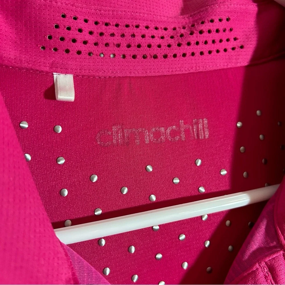 Men’s adidas‎ climachill pink polo top